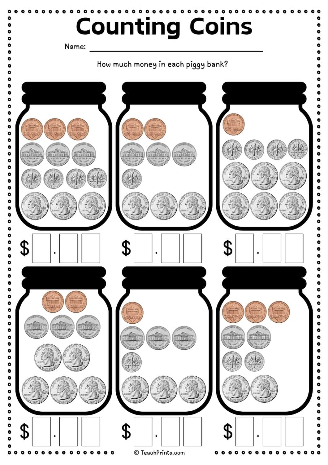 counting coins worksheets