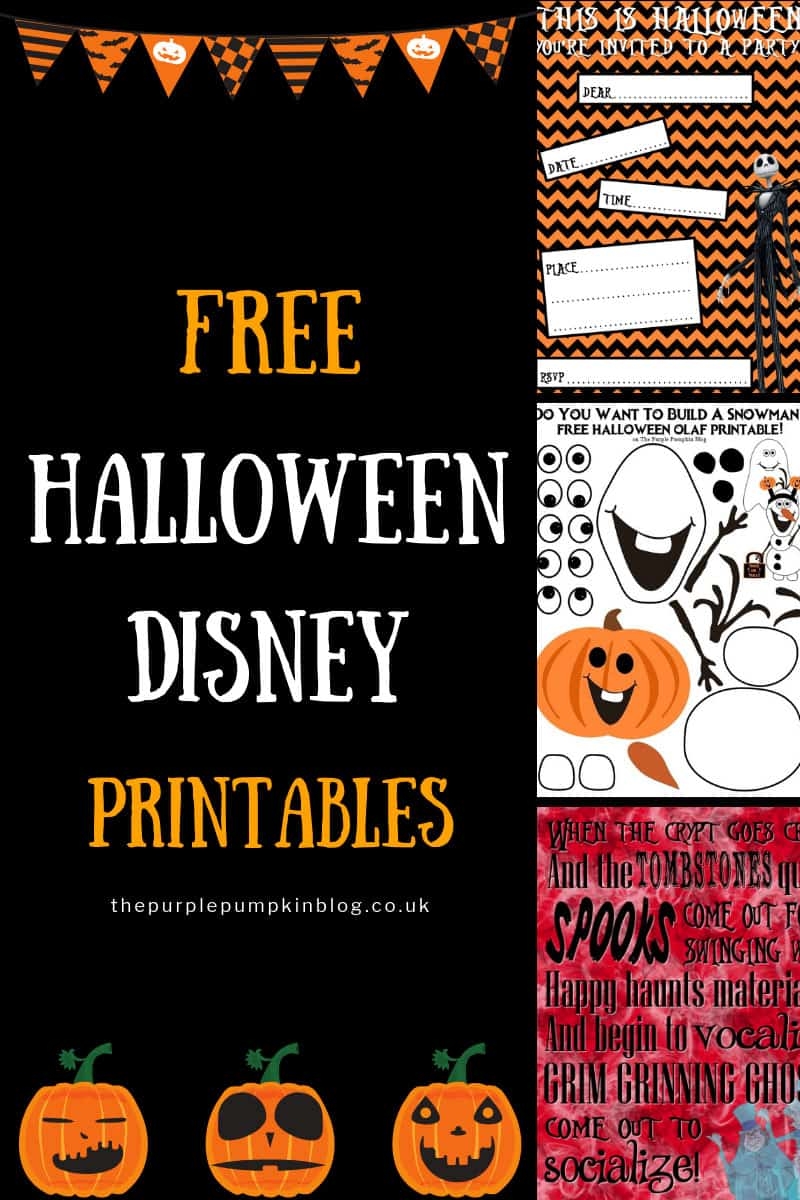 Free Halloween Disney Printables For Halloween Parties Activities