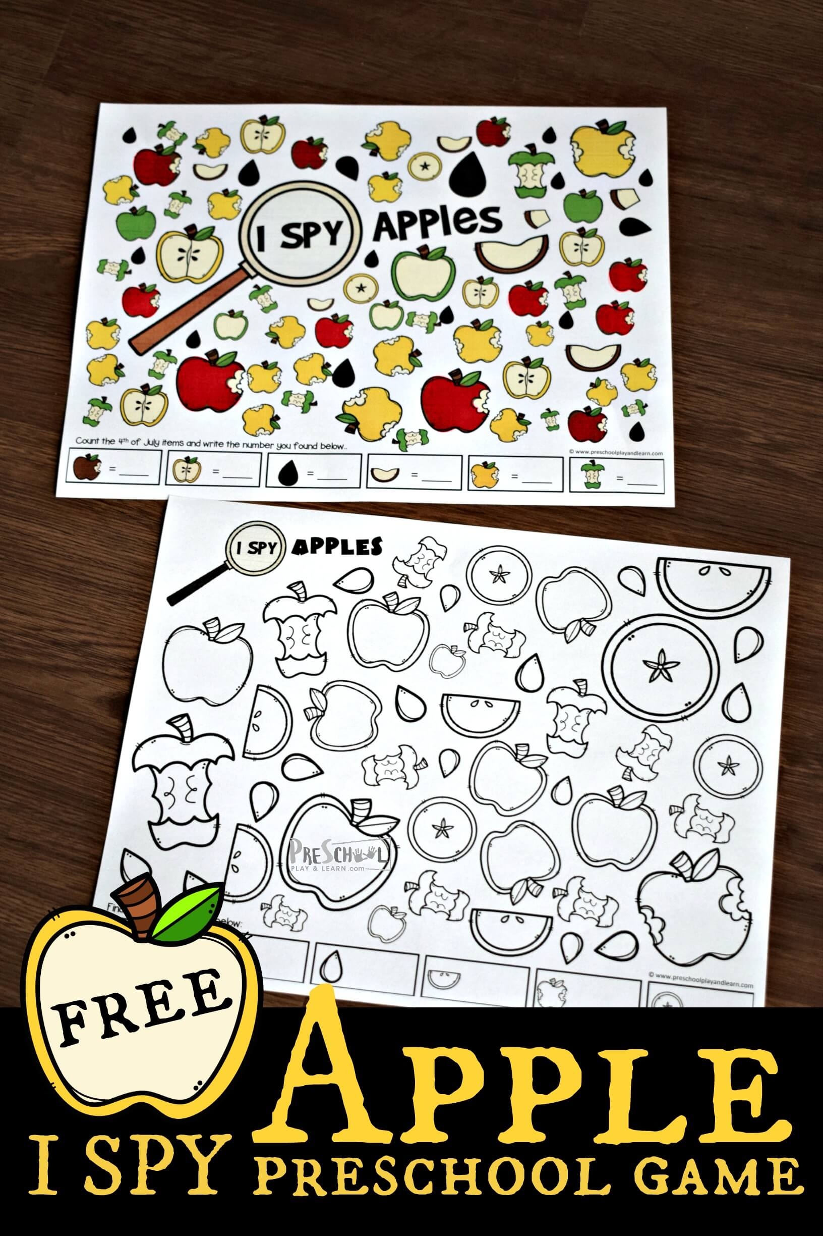 i spy worksheets