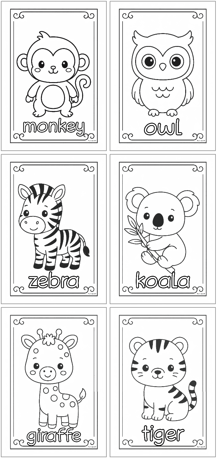 Free Printable Easy Animal Coloring Pages The Artisan Life