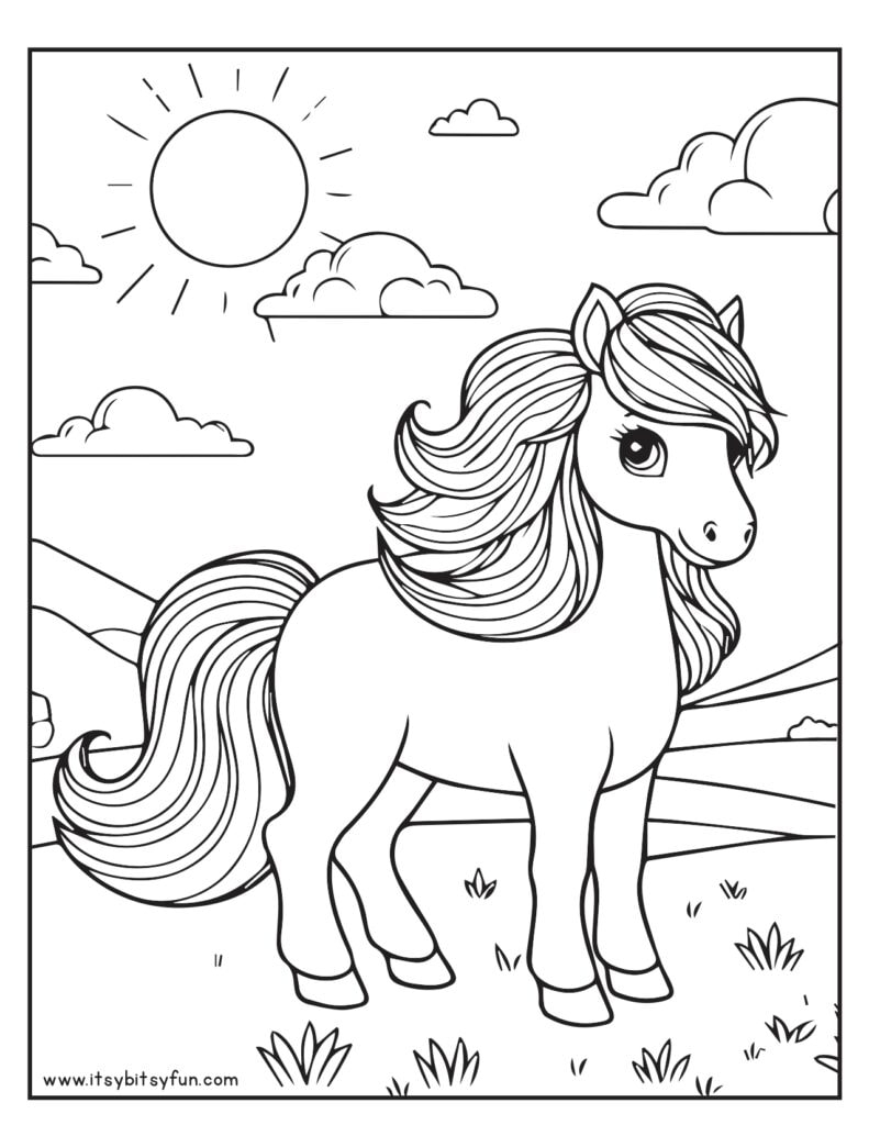 free horse printable coloring pages