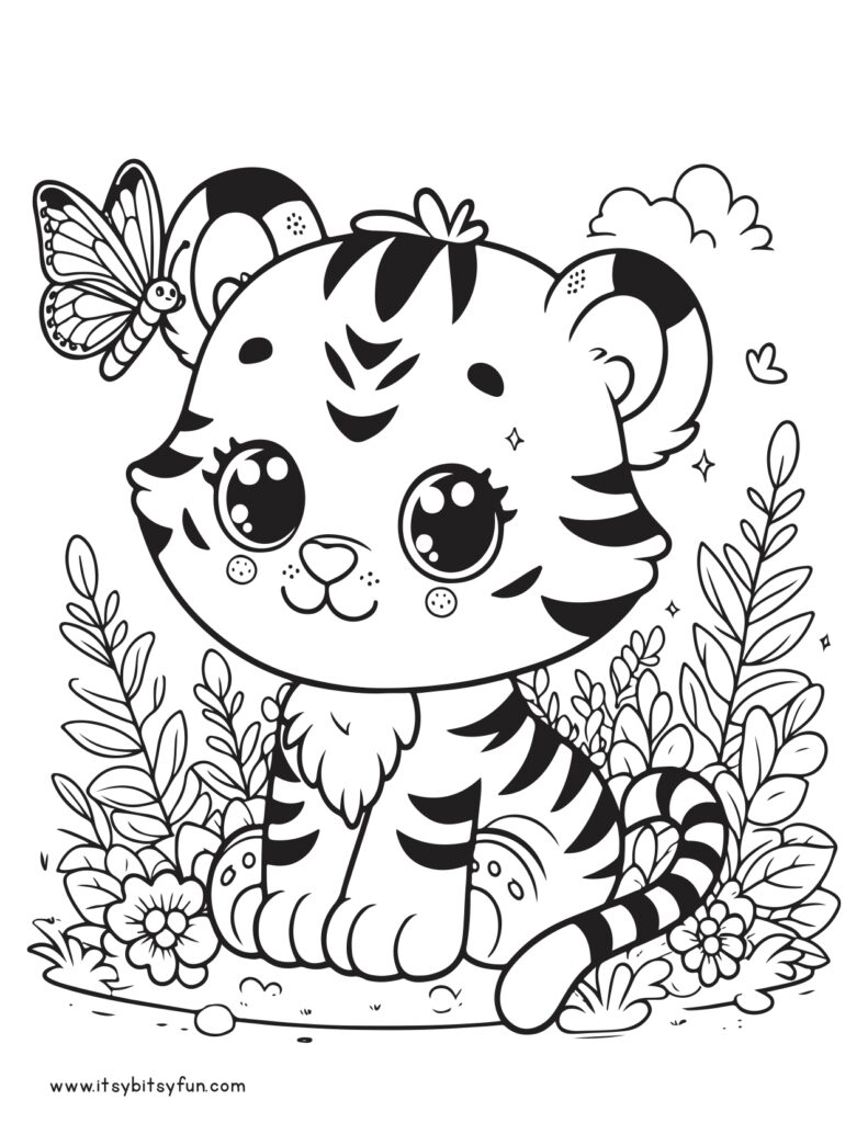 Free Printable Tiger Coloring Pages For Kids Itsy Bitsy Fun