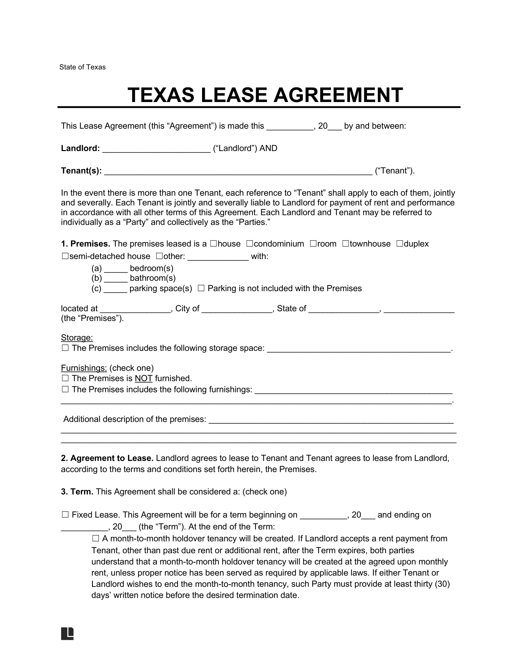 printable rental agreements