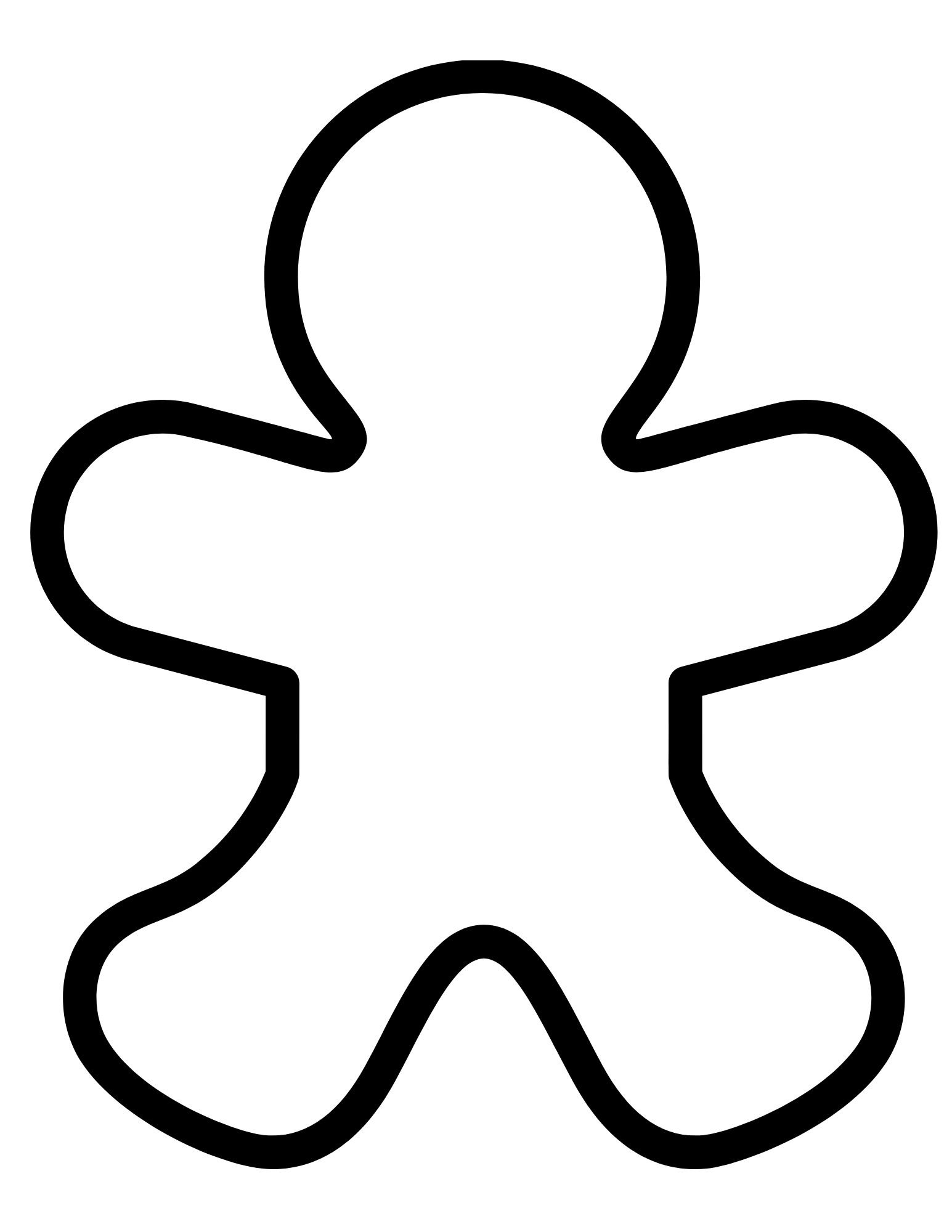 Gingerbread Man Outline Printable