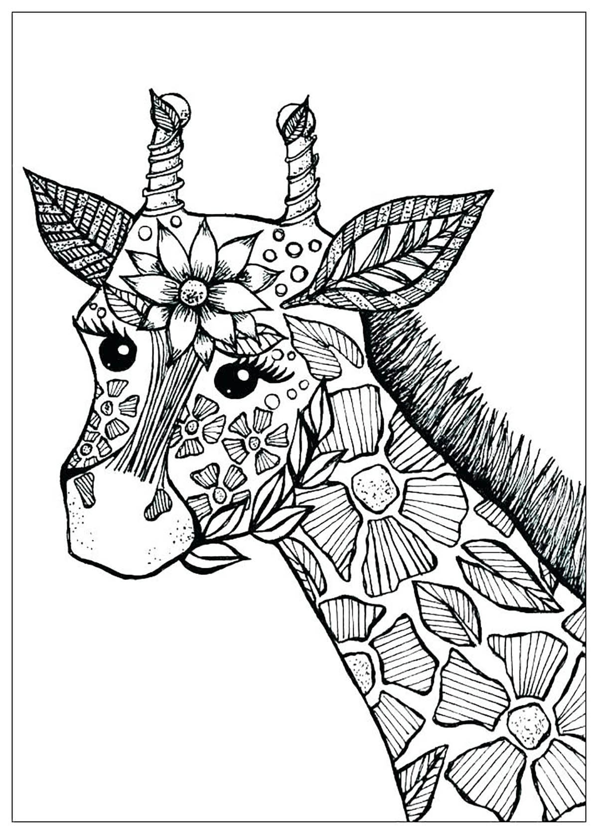 Giraffe Pattern Coloring Pages