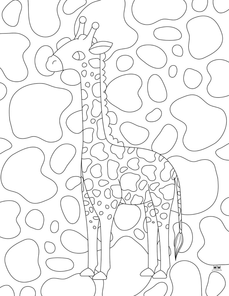 Giraffe Coloring Pages Templates FREE Printabulls