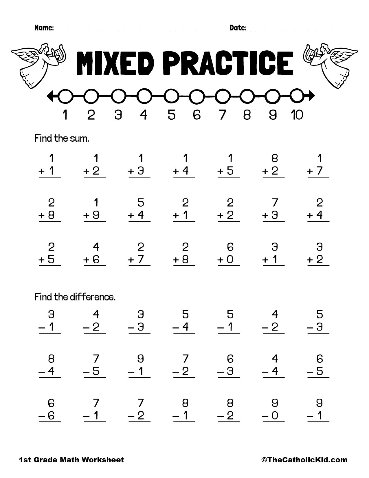 Grade 1 Mixed Addition U0026 Subtraction Up To 100 Math School Worksheets Library