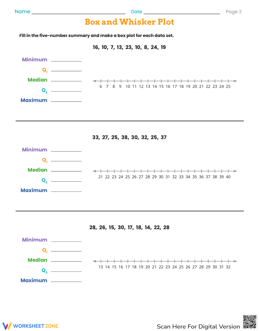 Grade 6 Box Plots Worksheets 2025 Grade 6 Box Plots Worksheets 2025