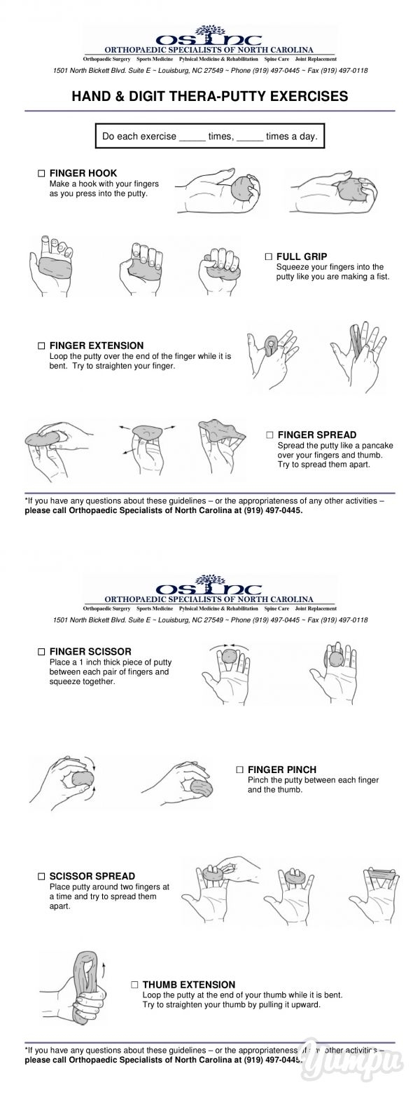 Hand Digit Theraputty Exercises