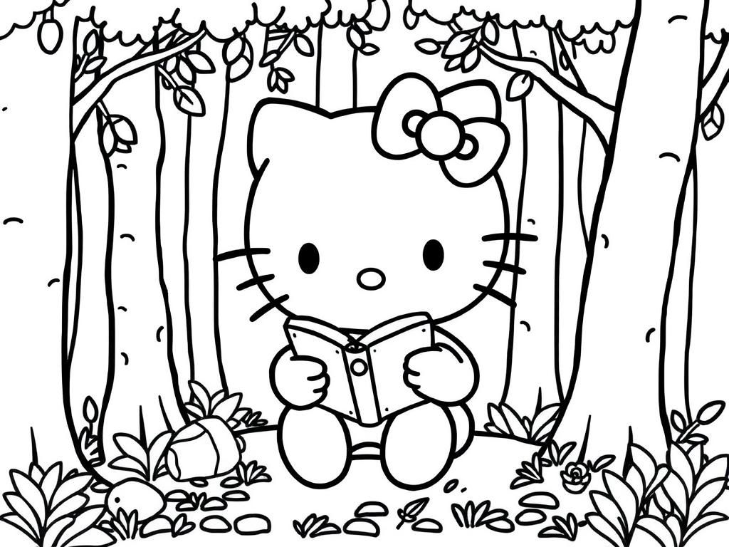 printable colouring pages hello kitty