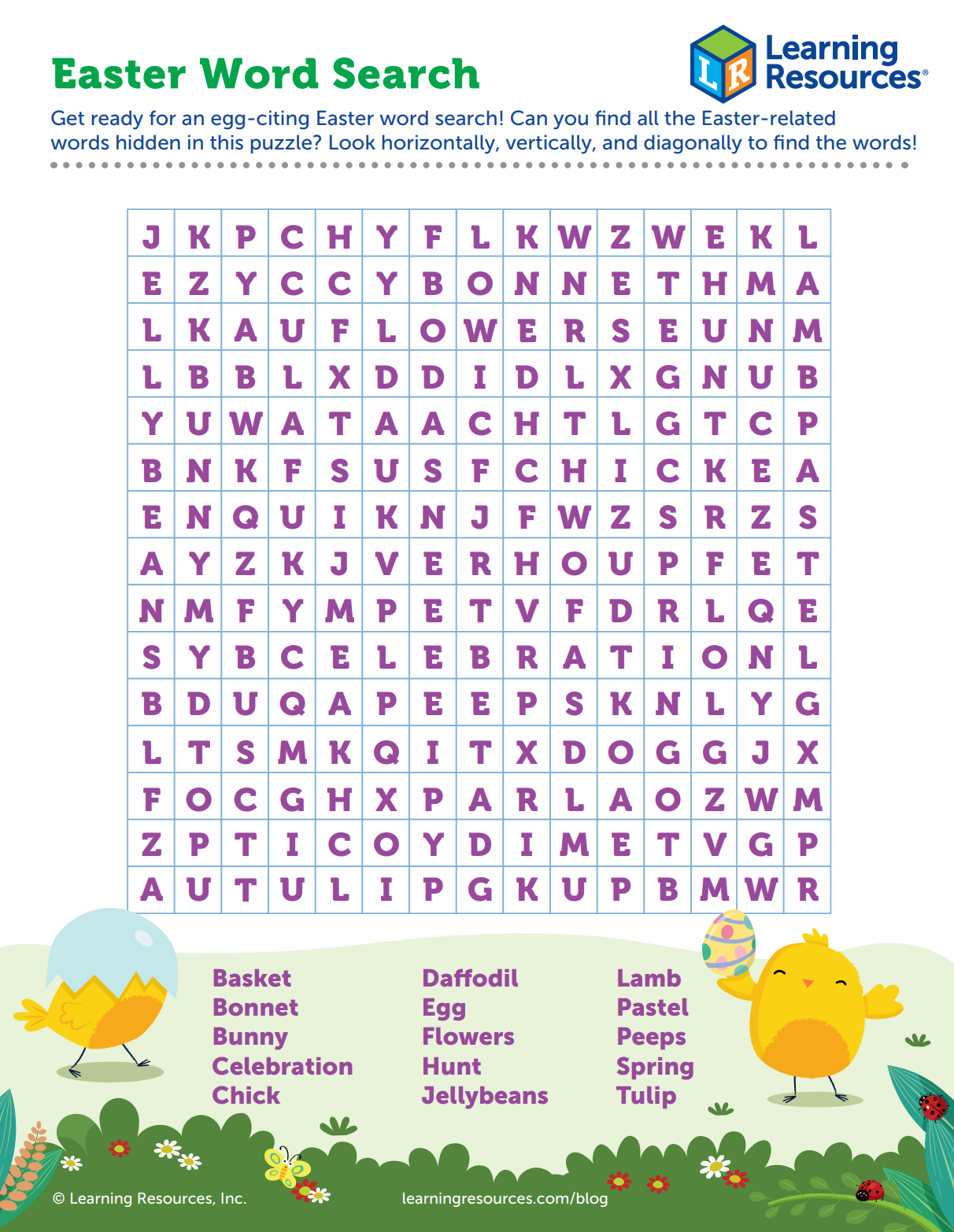 Free Printable Easter Word Search
