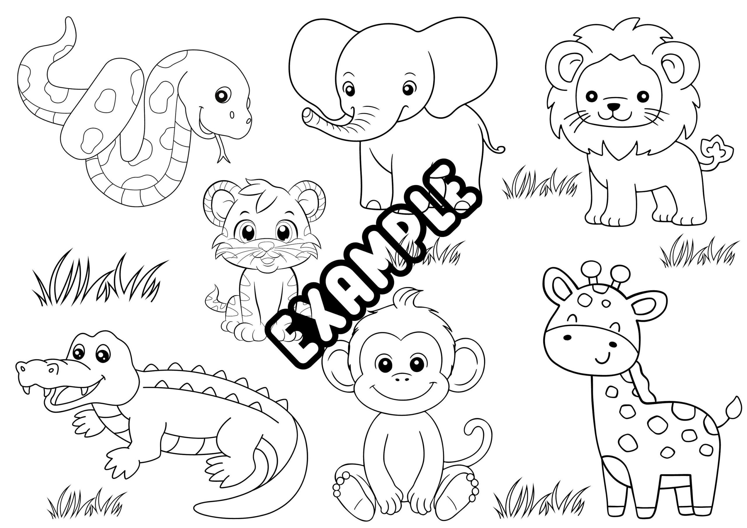 Coloring Pages Of Jungle Animals For Kids