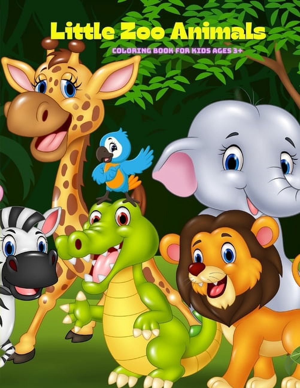 Little Zoo Animals Coloring Book For Kids Ages 3 Walmart