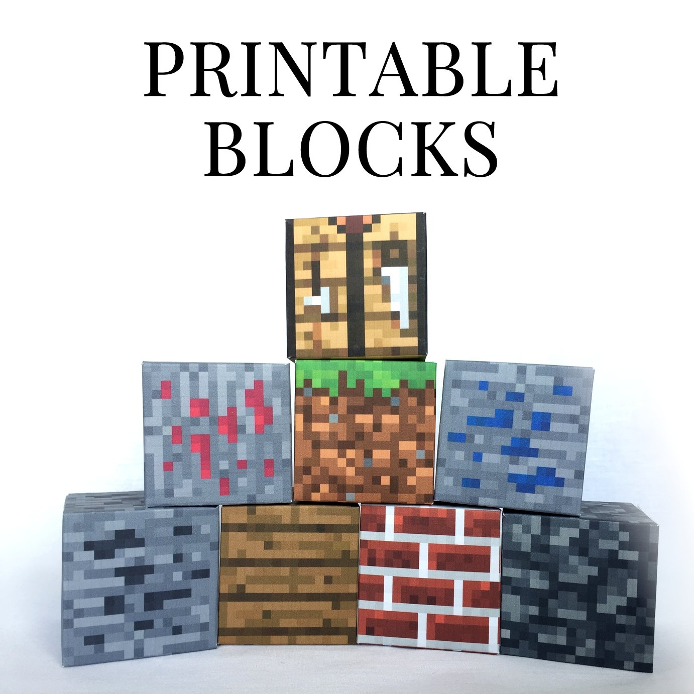 minecraft printable blocks