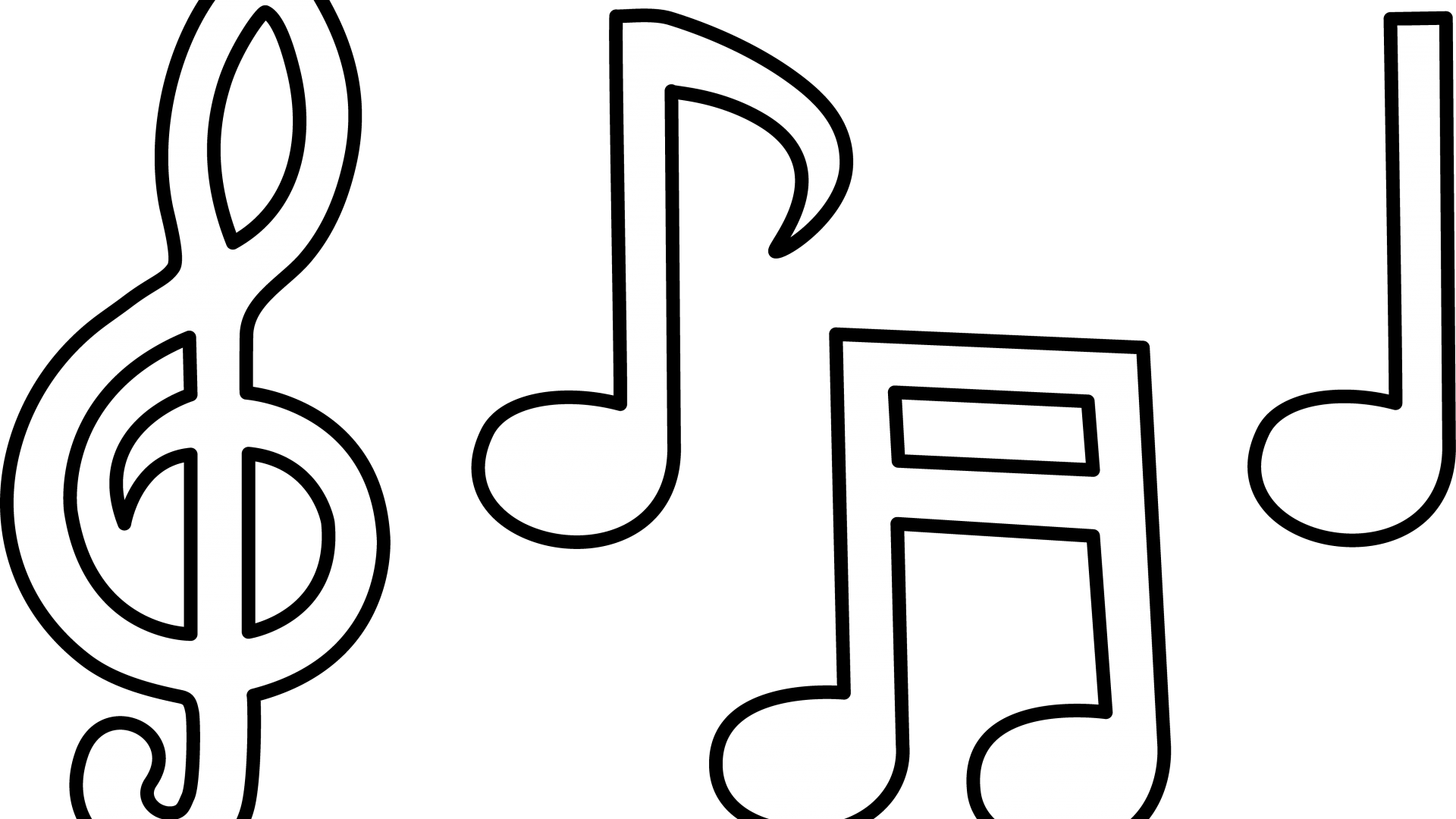 Music Notes Stock Illustration Of Symbol Printable Music Notes Coloring Sheet 1920x1080 Png Clipart Download