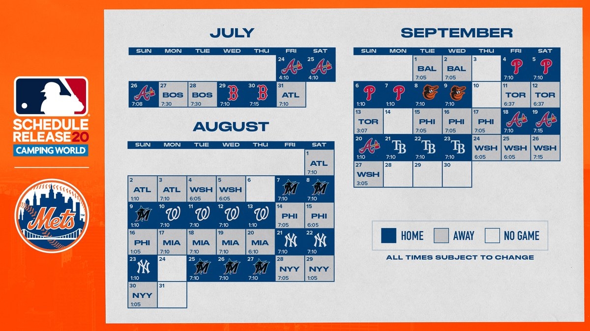 New York Mets On X 2020 60 Game Mets Schedule LGM campingworld Https t co bEHNlUlqjy X