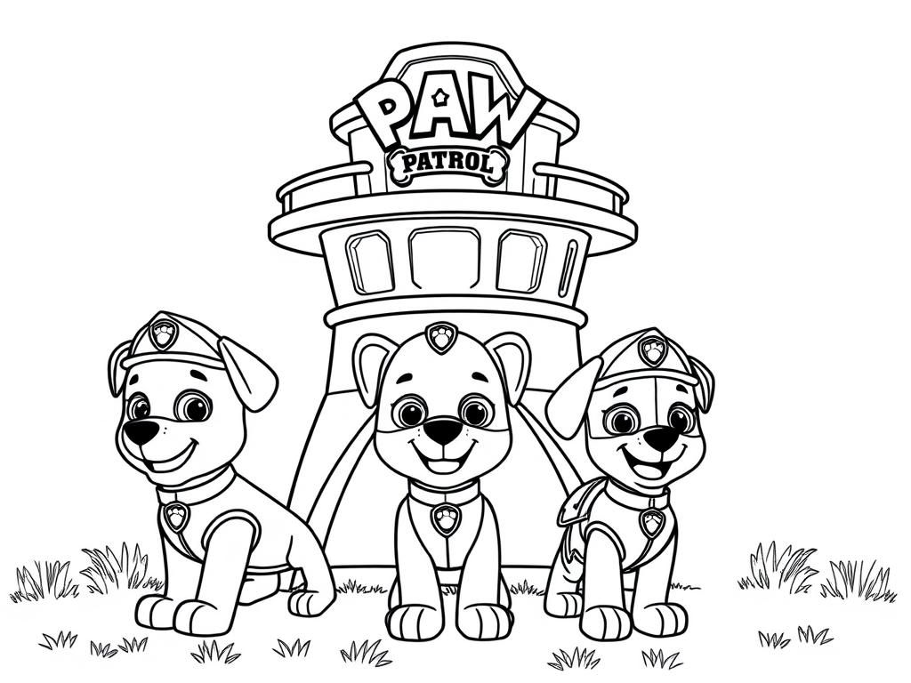 printable paw patrol colouring pages