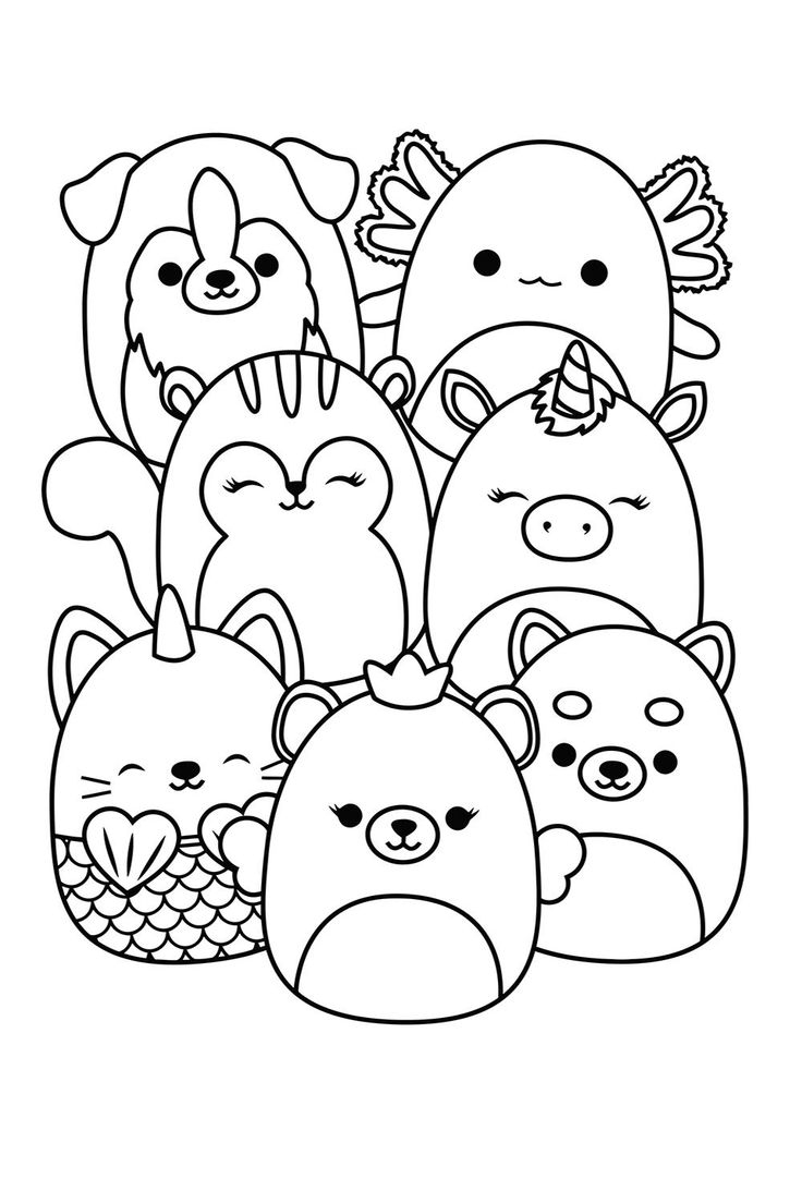 Squishmallow Coloring Pages Printable