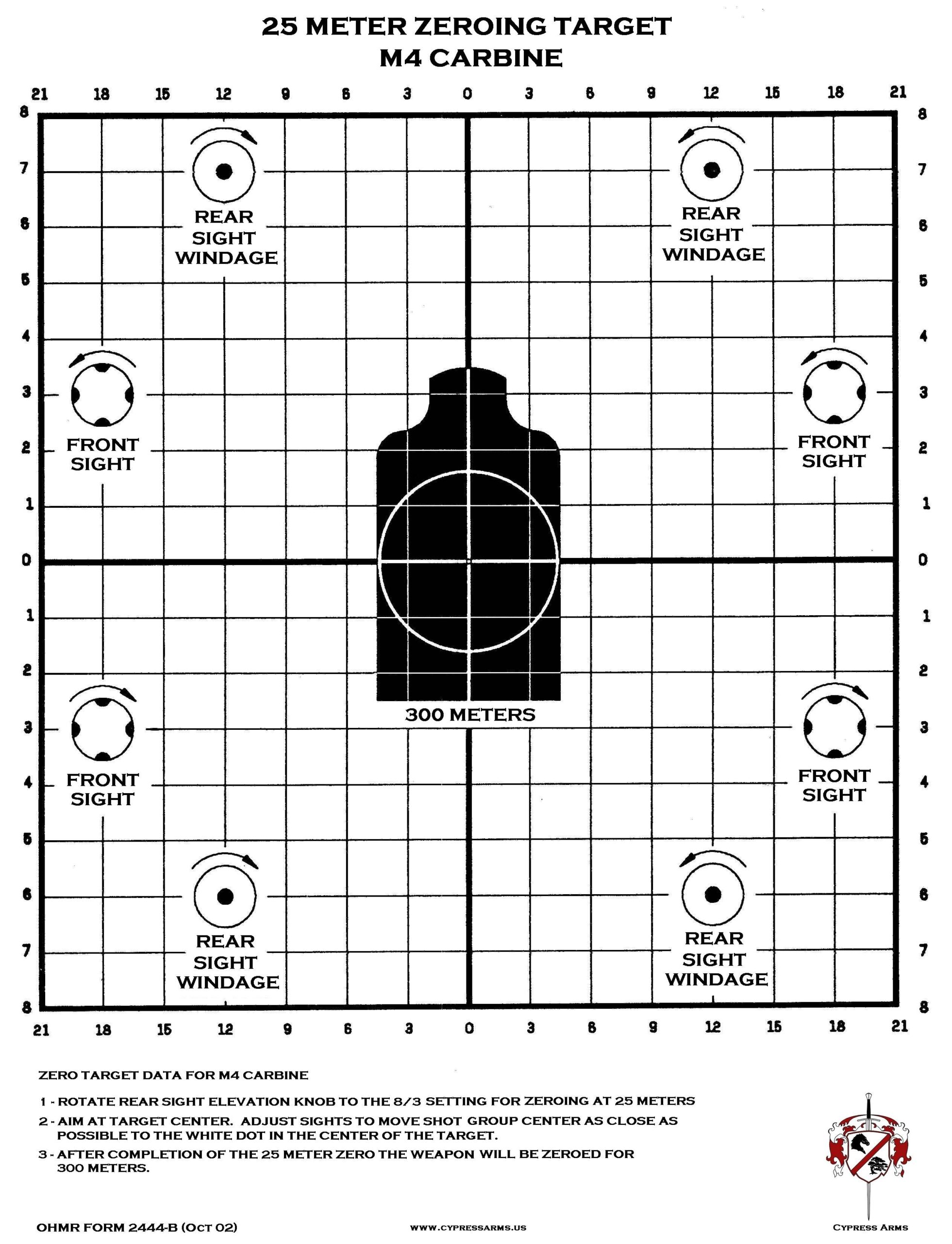 printable zeroing targets