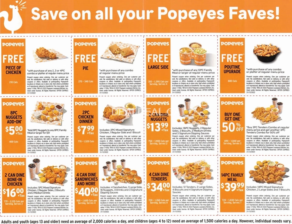 popeyes printable coupons
