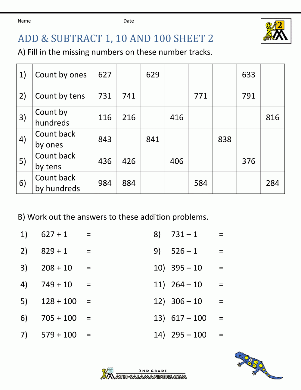 addition subtraction worksheets