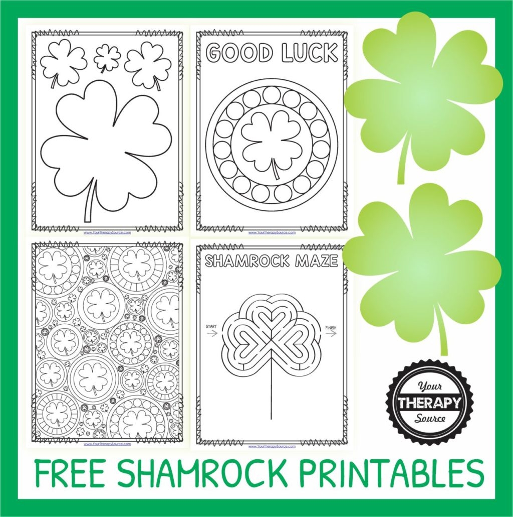 free printable shamrocks