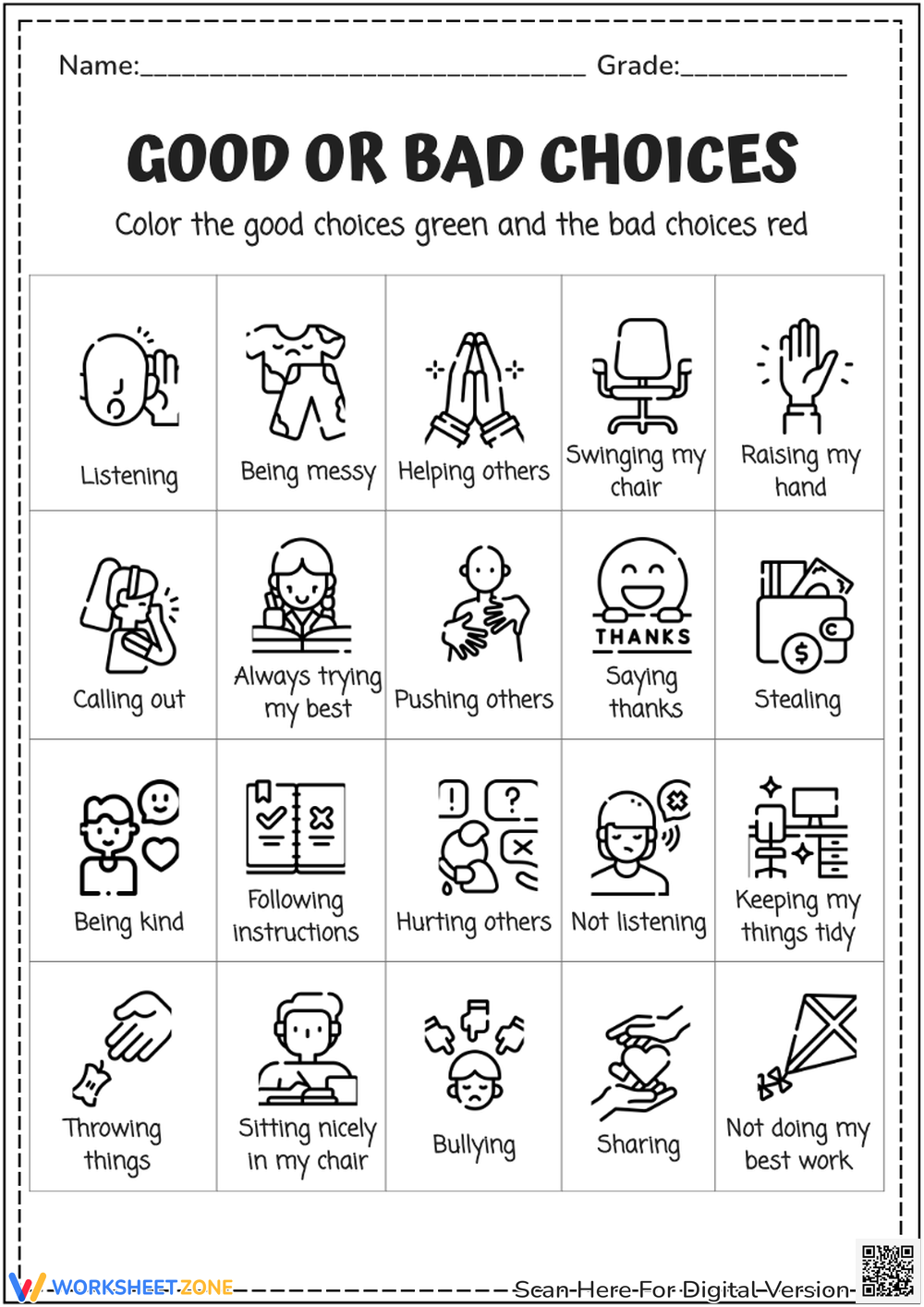 Social Skills For Kids Worksheets U0026 Printable