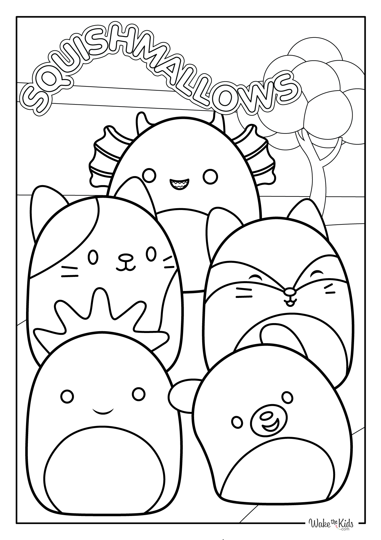 Boba Squishmallow Coloring Pages