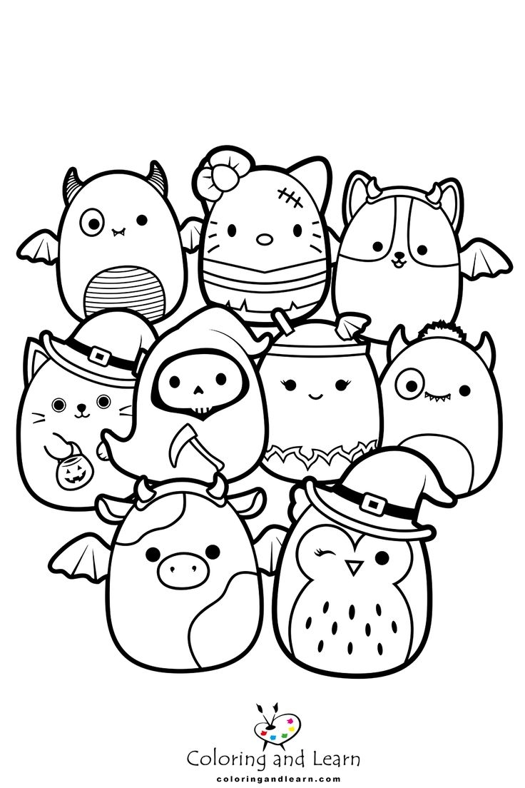 Squishmallow Coloring Pages