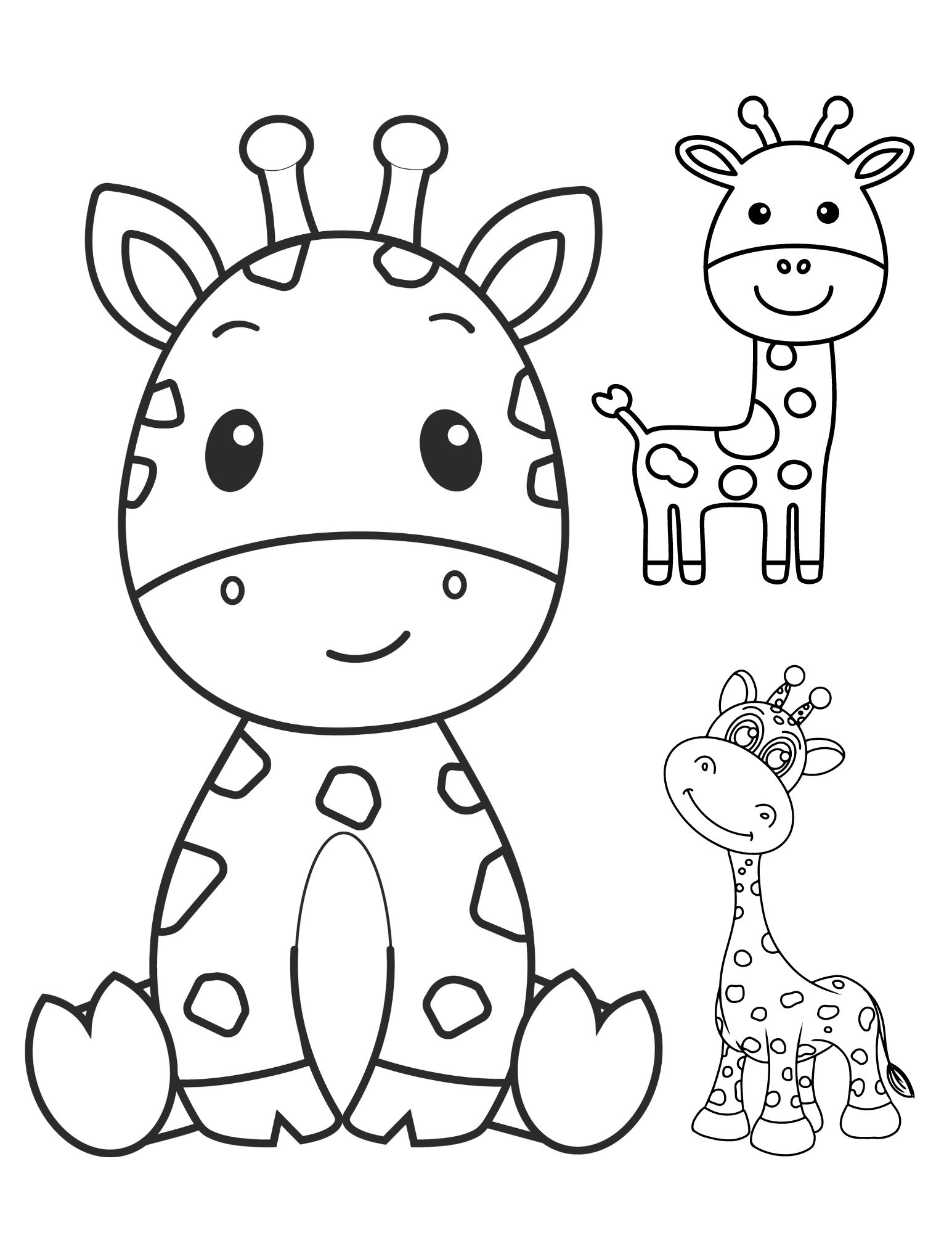Cute Giraffe Coloring Pages