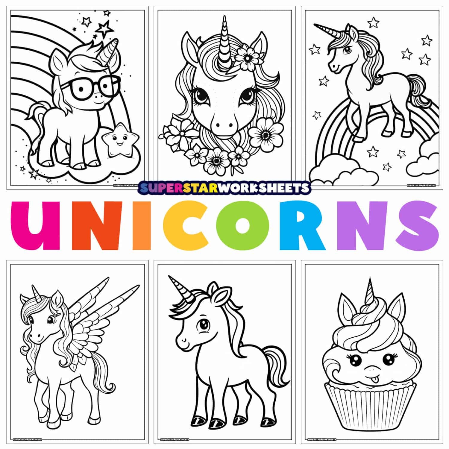 unicorn pictures printable