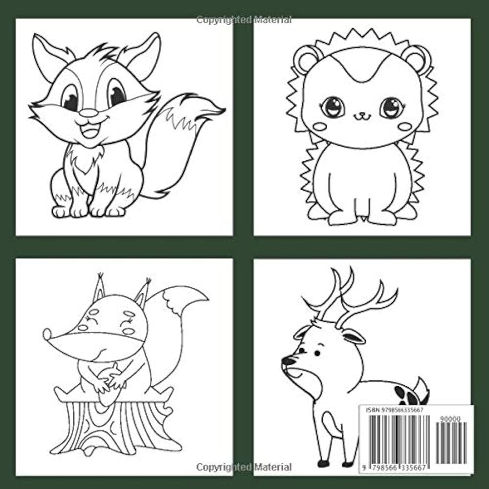 Woodland Animals Coloring Book Forest Animals Coloring Pages For Kids Who Love Cute Creatures Gift For Children With Foxes Rabbits Beavers Wolves And Many More Barrys Oscar 9798566335667 Amazon Books