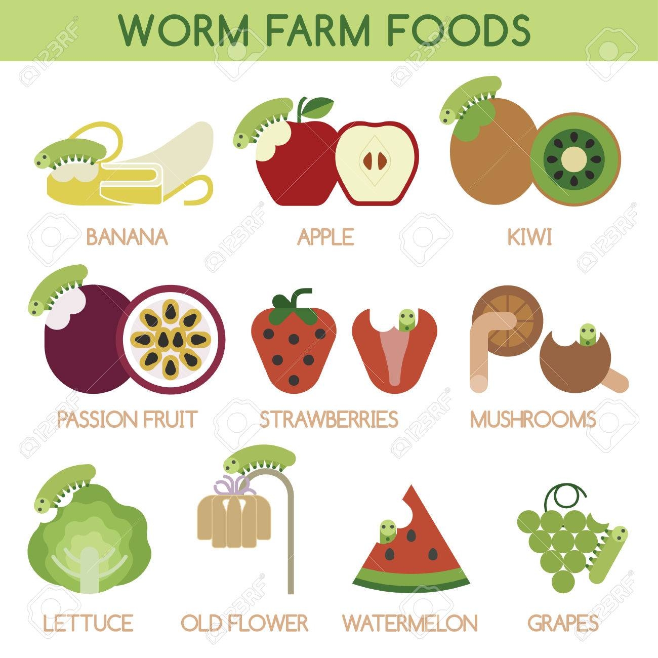 Worm Farm Foods Vector Royalty Free SVG Cliparts Vectors And Stock Illustration Image 34784394 