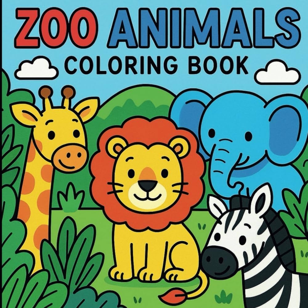 Zoo Animals Coloring Book