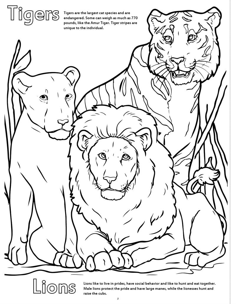 Realistic Zoo Coloring Pages