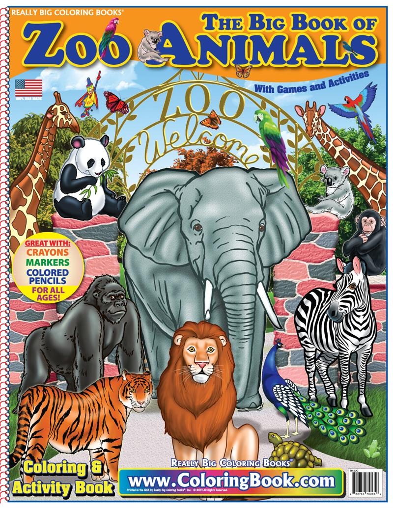 Zoo Animals Really Big Coloring Book 17 5 X 22 5