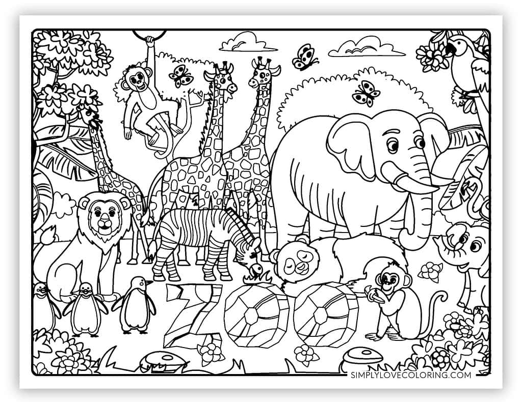 Zoo Coloring Pages Free PDF Printables Simply Love Coloring