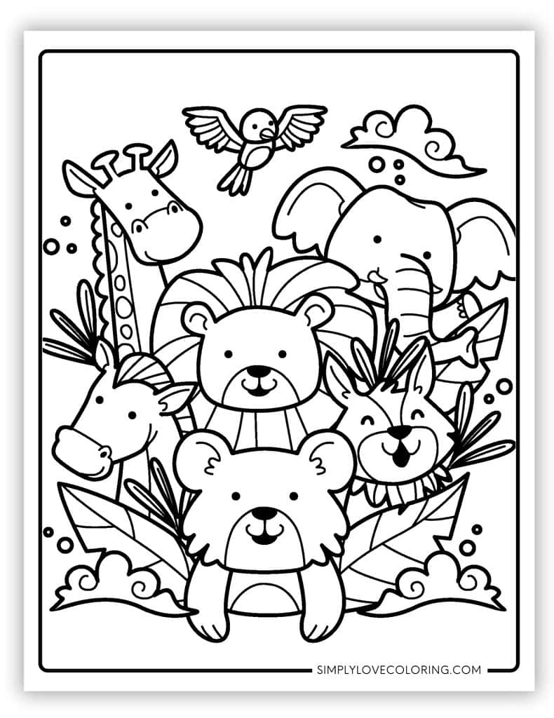 Zoo Animal Coloring Pages