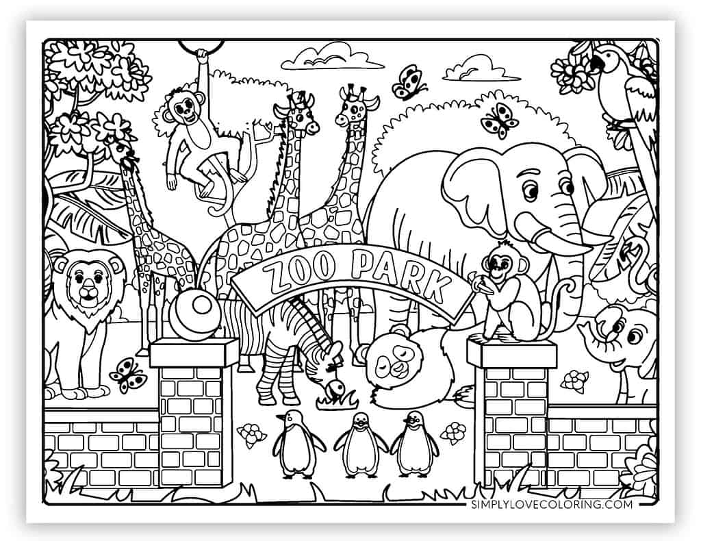 Kids Coloring Pages Zoo