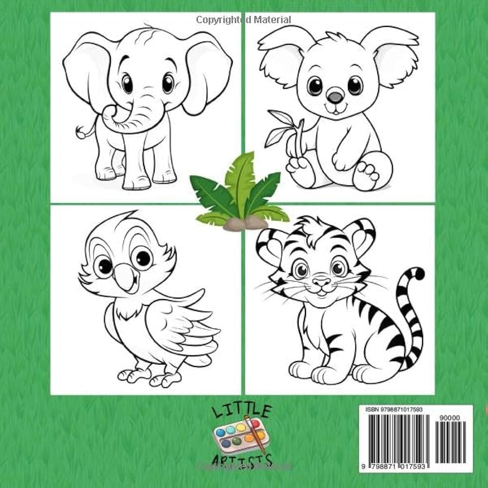 Zoo Friends Colouring Book Wild Animals Coloring Book Jungle Safari Animal Colouring Pages To Colour Artists Little 9798871017593 Amazon Books