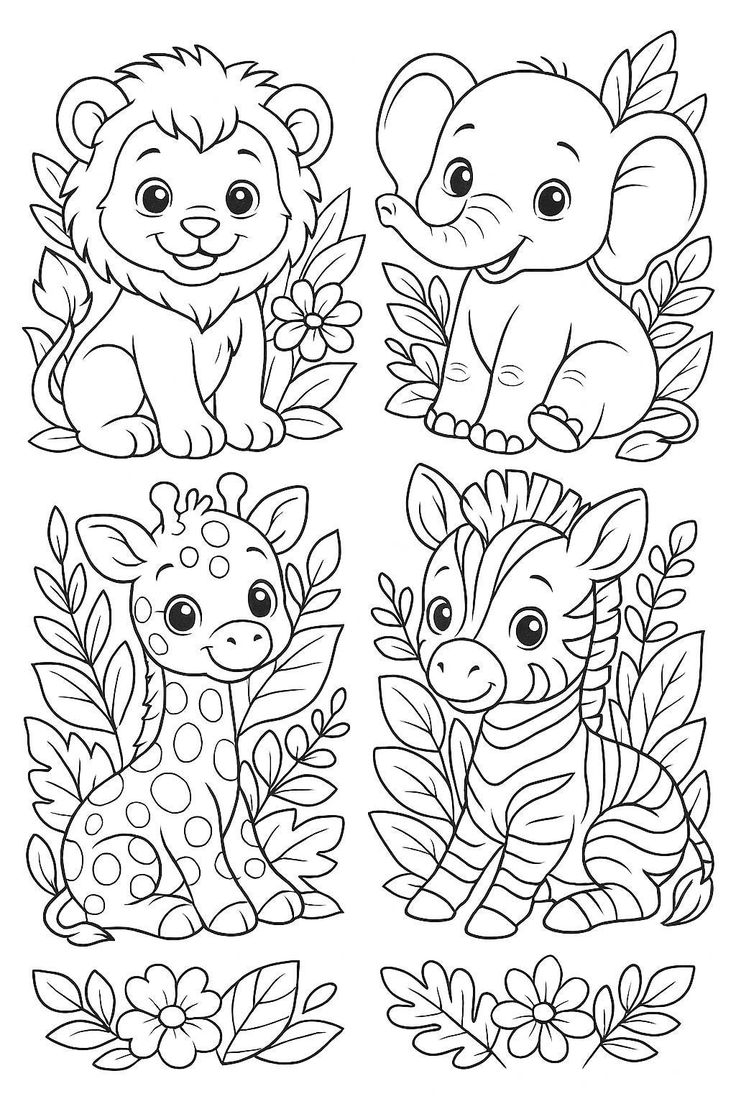 Jungle Animal Coloring Pages