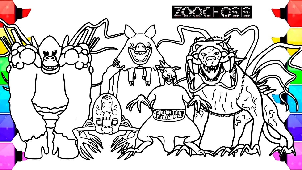 ZOOCHOSIS COLORING PAGES How To Color Monsters From Zoochosis NCS MUSIC YouTube