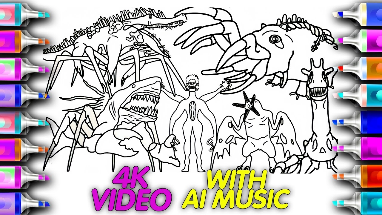 ZOOCHOSIS New Coloring Pages How To Color New Monsters And Bosses From Zoochosis coloringpages YouTube