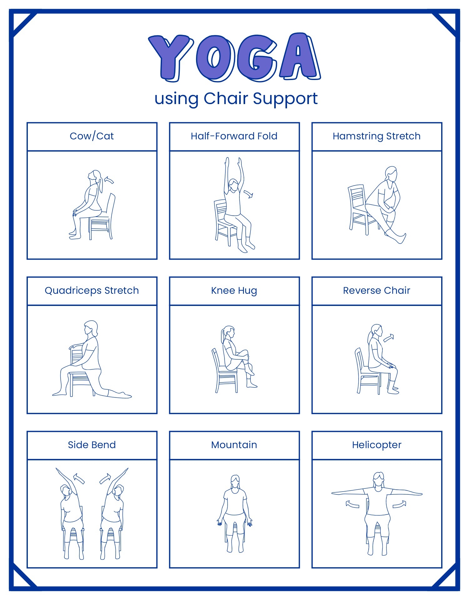 free chair yoga for seniors printable