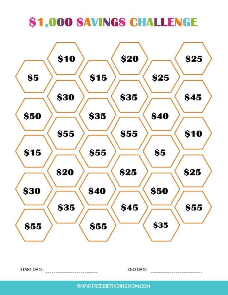 2 Printable Money Saving Challenges