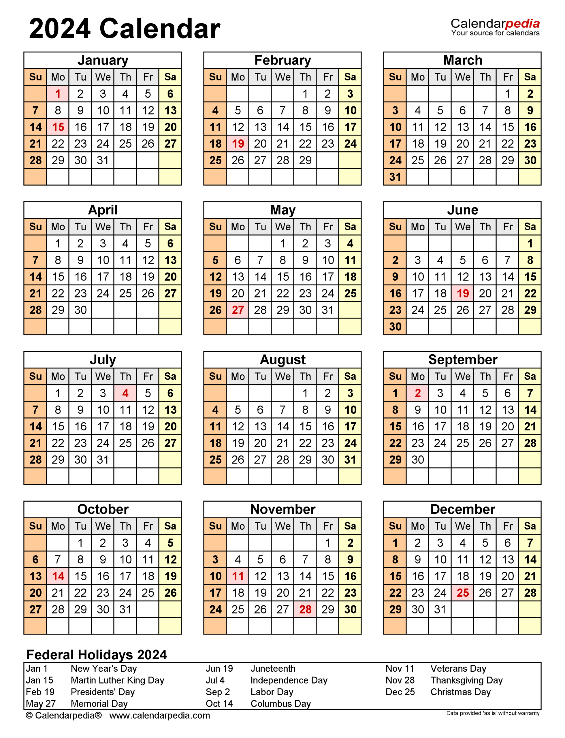 2024 Calendar Free Printable PDF Templates Calendarpedia 2024 Calendar Free Printable PDF Templates Calendarpedia