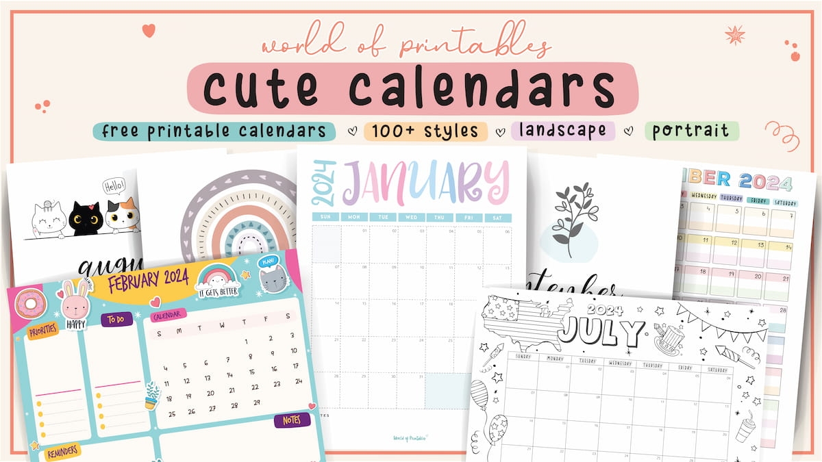 2024 Calendars World Of Printables 2024 Calendars World Of Printables