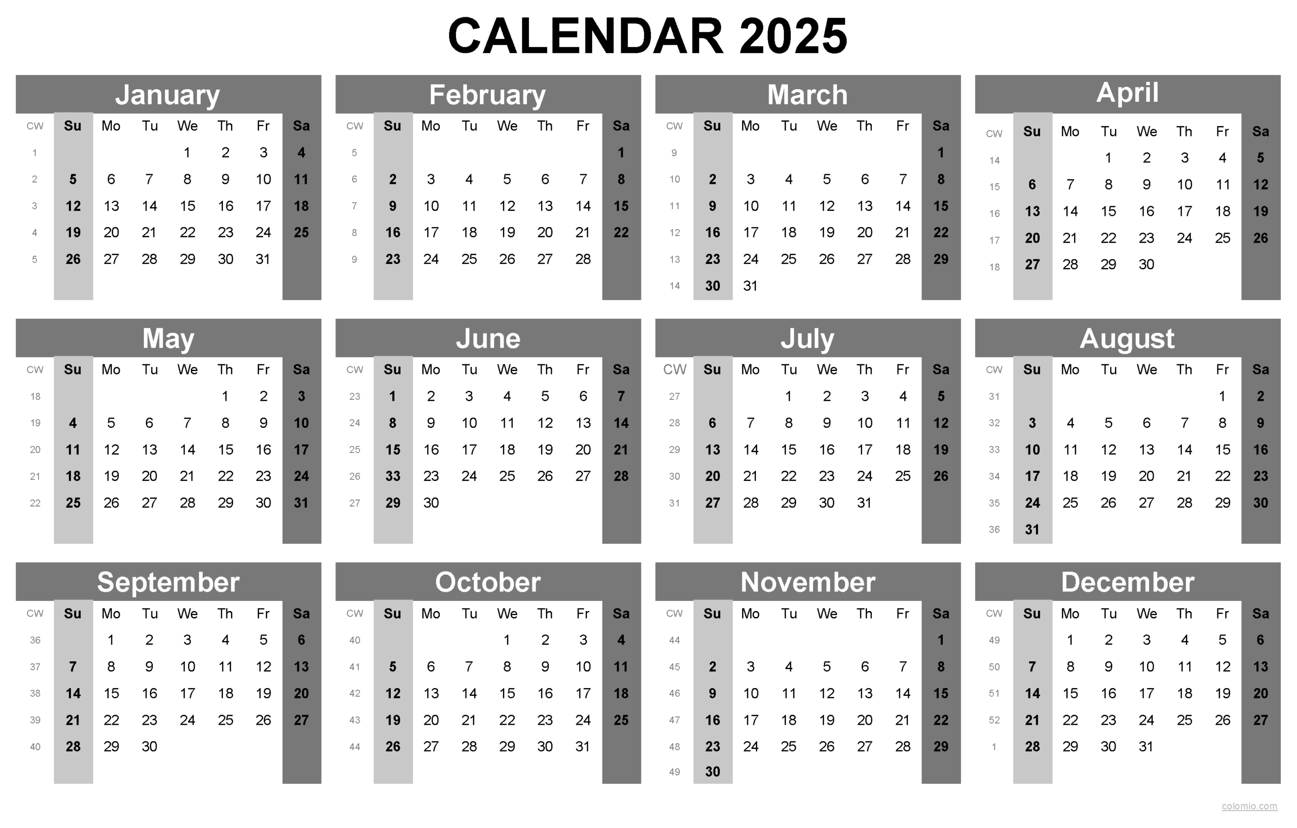 2025 Calendar Printable PDF Excel And Image File Free Download Easy To Print Annual Calendars 2025 Calendar Printable PDF Excel And Image File Free Download Easy To Print Annual Calendars