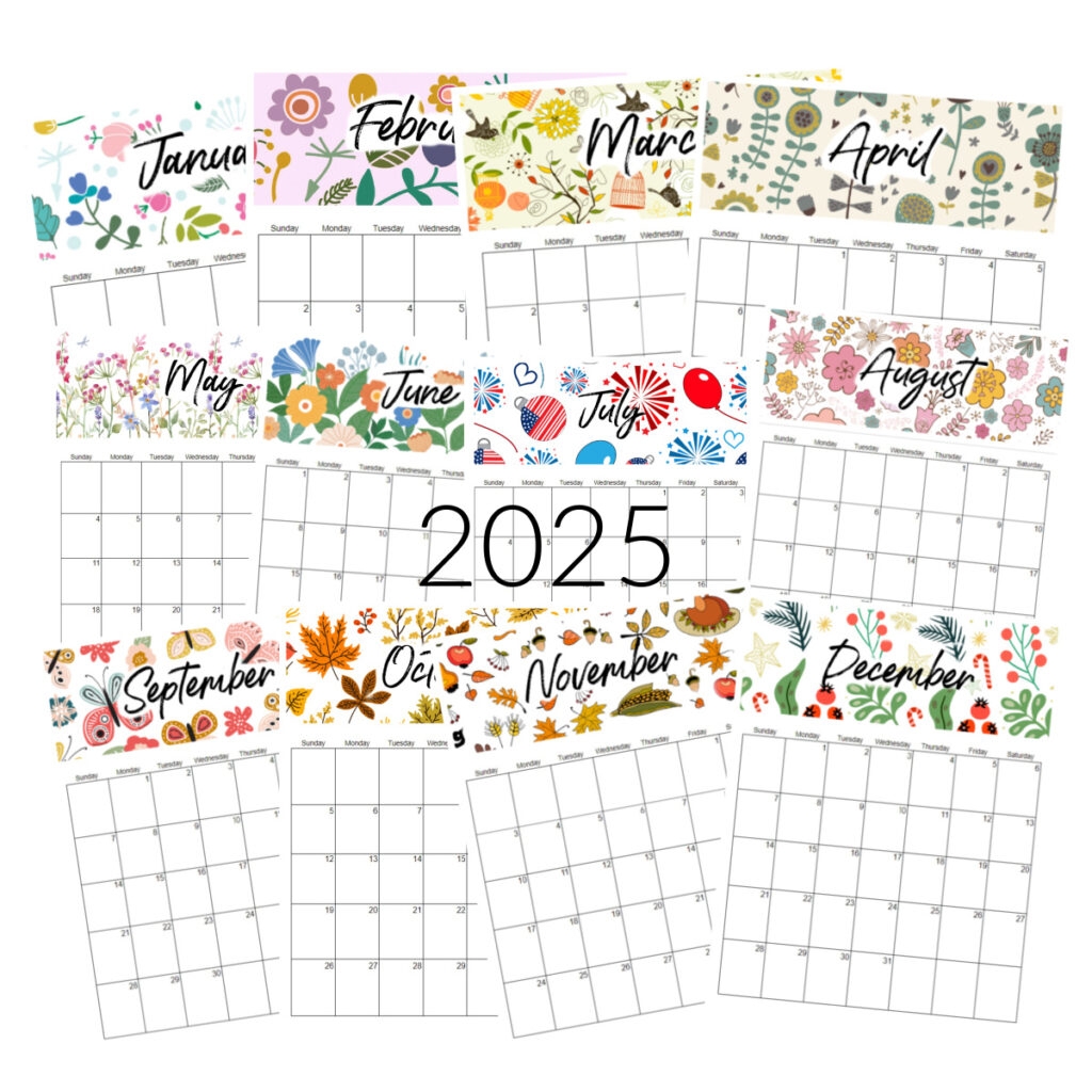 printable calendar for 2025 printable calendar for 2025