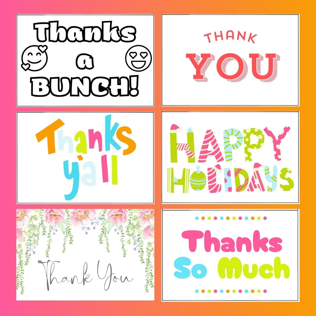24 Free Printable Thank You Cards Lamberts Lately